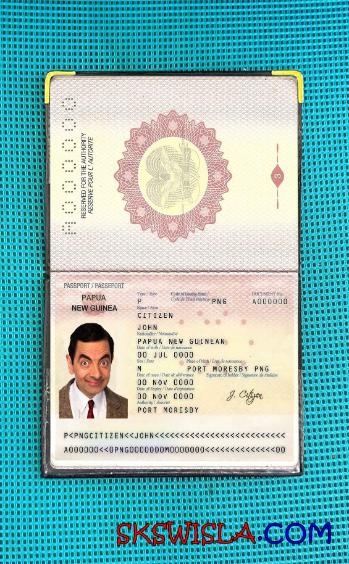 Papua Nowa Gwinea zdjęcie do paszportu pliki PSD, skan i fotografowany obraz